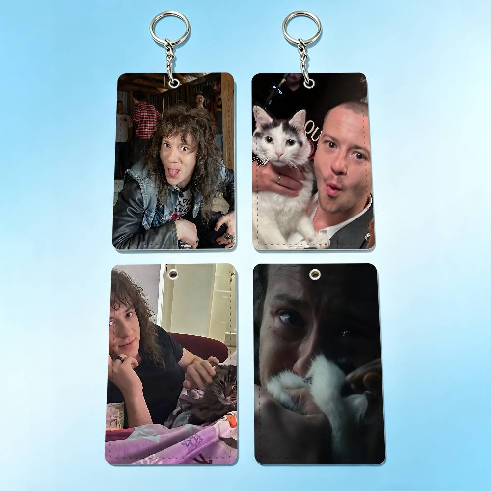 Leather Working - Llavero con insignia de gato de