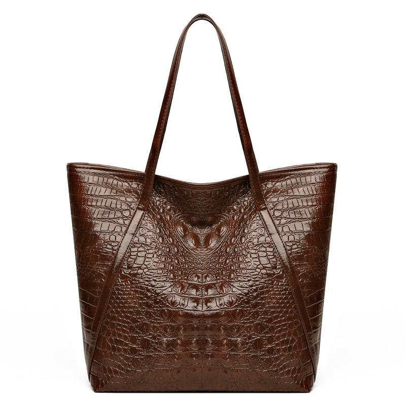Leather Work Bag Women - Bolso de mano sencillo y versátil