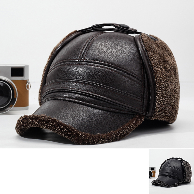 Leather Work Hat - 2026New PU cuero invierno hombres nuevo
