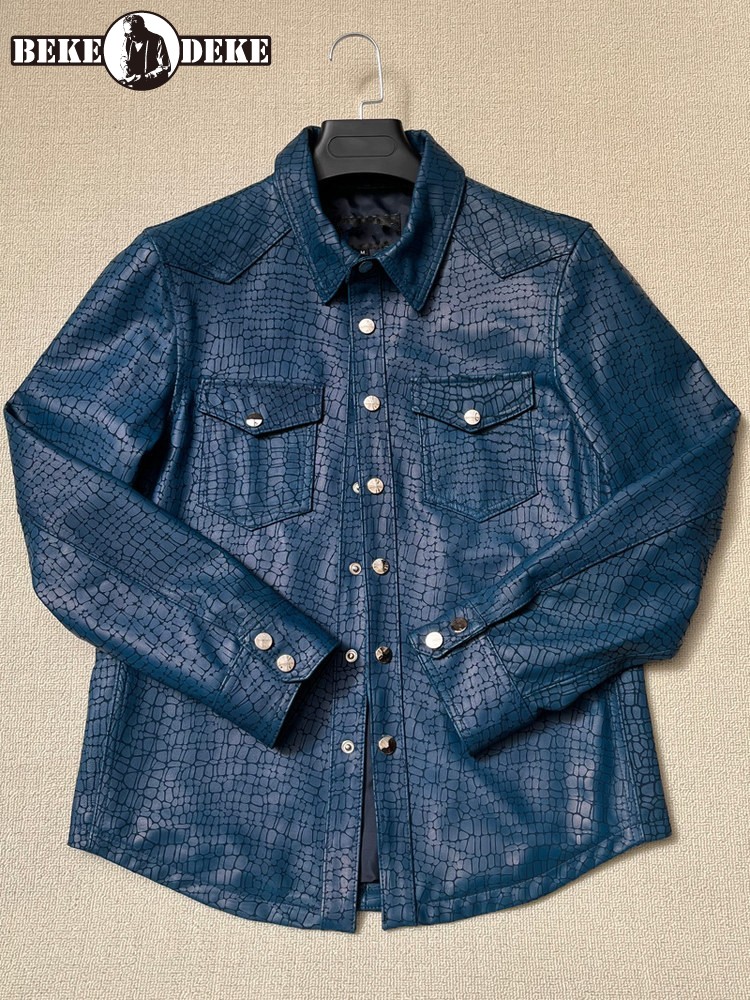Leatherwork Free Patterns - Chaqueta de Cuero Genuino de Piel