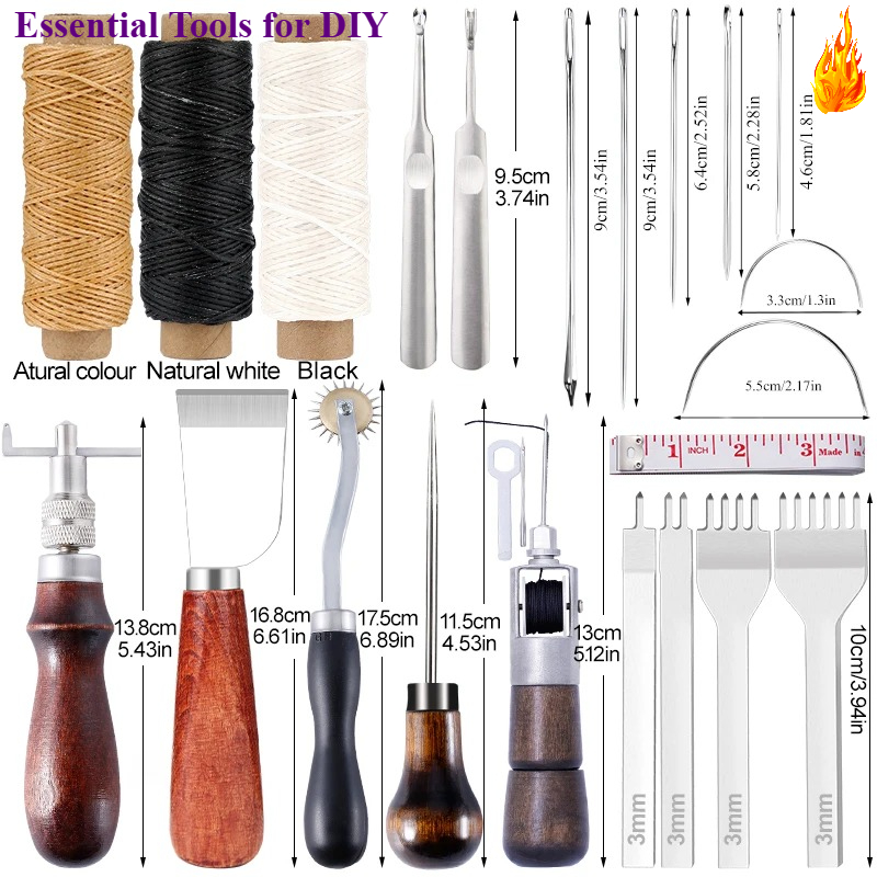 Leatherwork Repairs - KRABALL Kit de herramientas para manualidades
