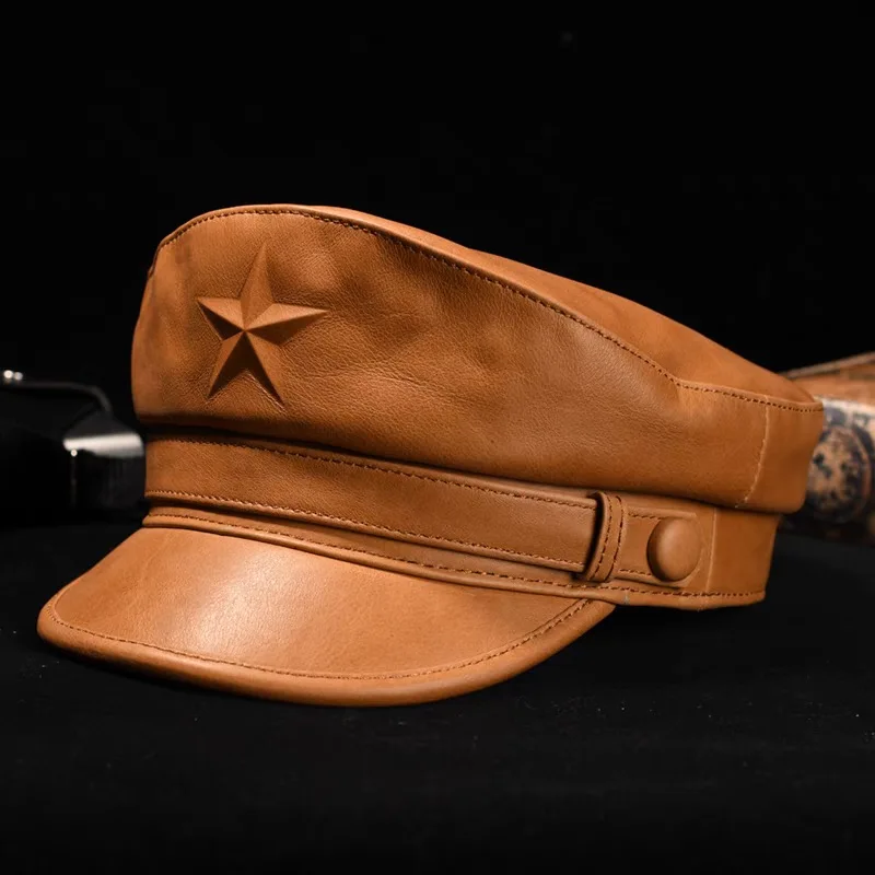 Gorra militar novedosa para ho - Leather Work Hat reseña y precio