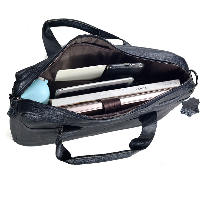 Bolso grande de cuero genuino  - Leather Work Laptop Bag reseña y precio