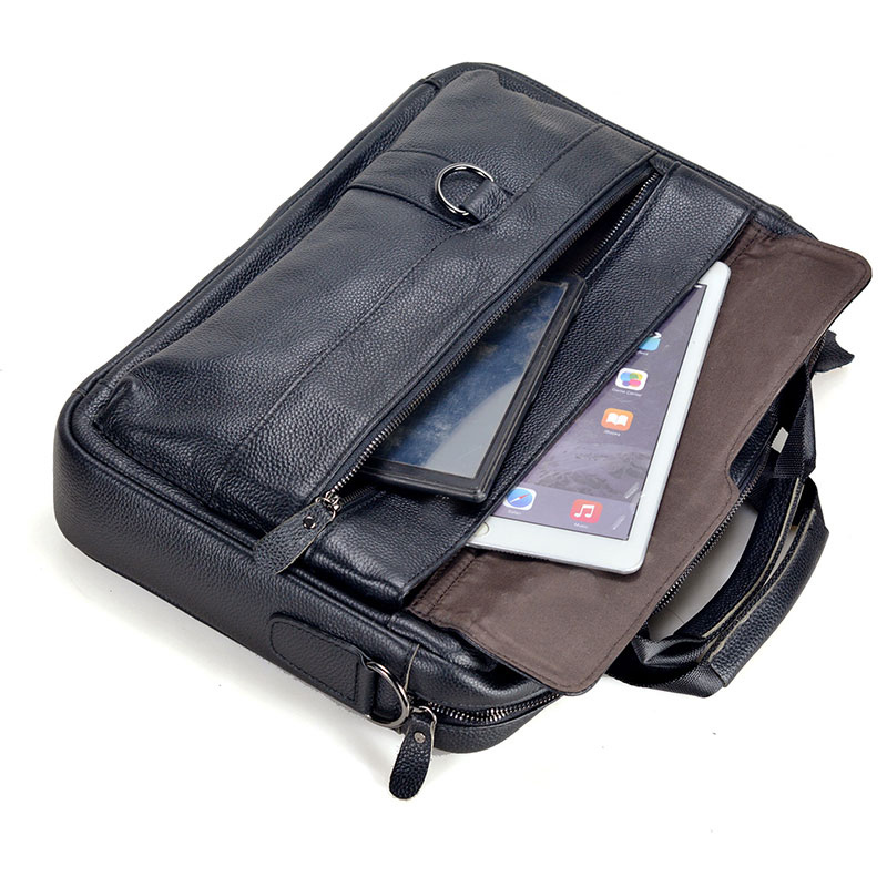 Bolso grande de cuero genuino  - Leather Work Laptop Bag reseña y precio