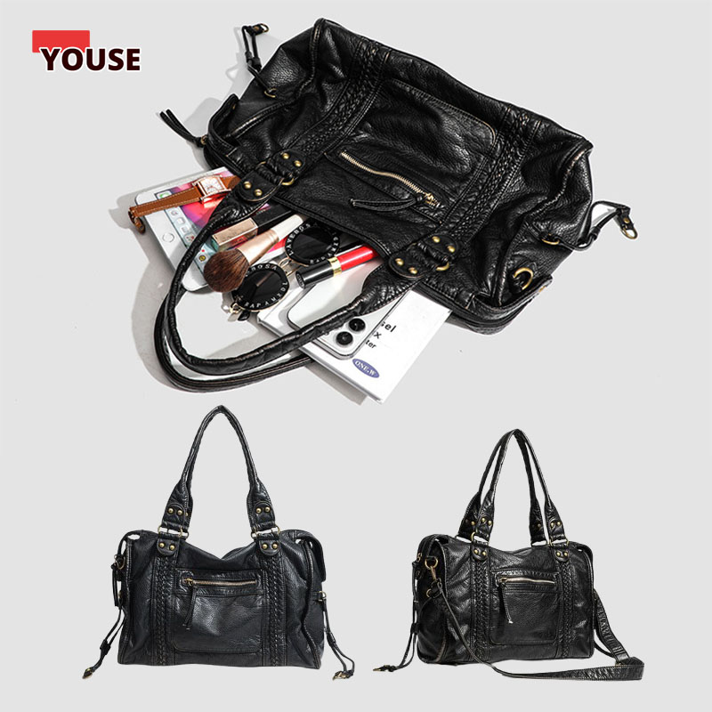 Bolso de mano de cuero suave l - Leather Work Bag Women reseña y precio