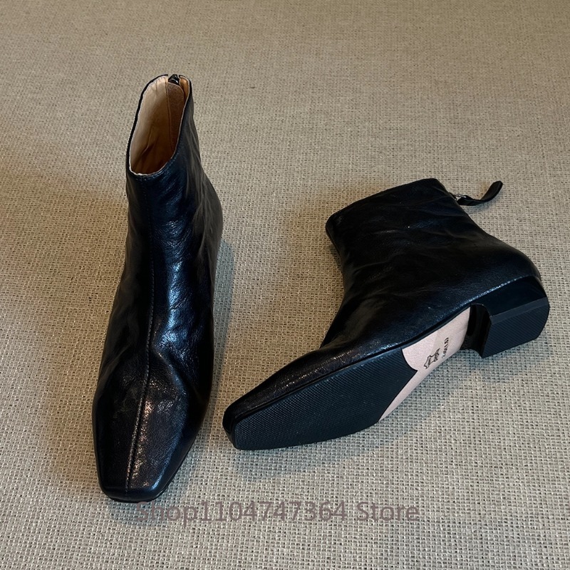 Botas de tobillo retro de piel - Leather Work Women Shoes reseña y precio