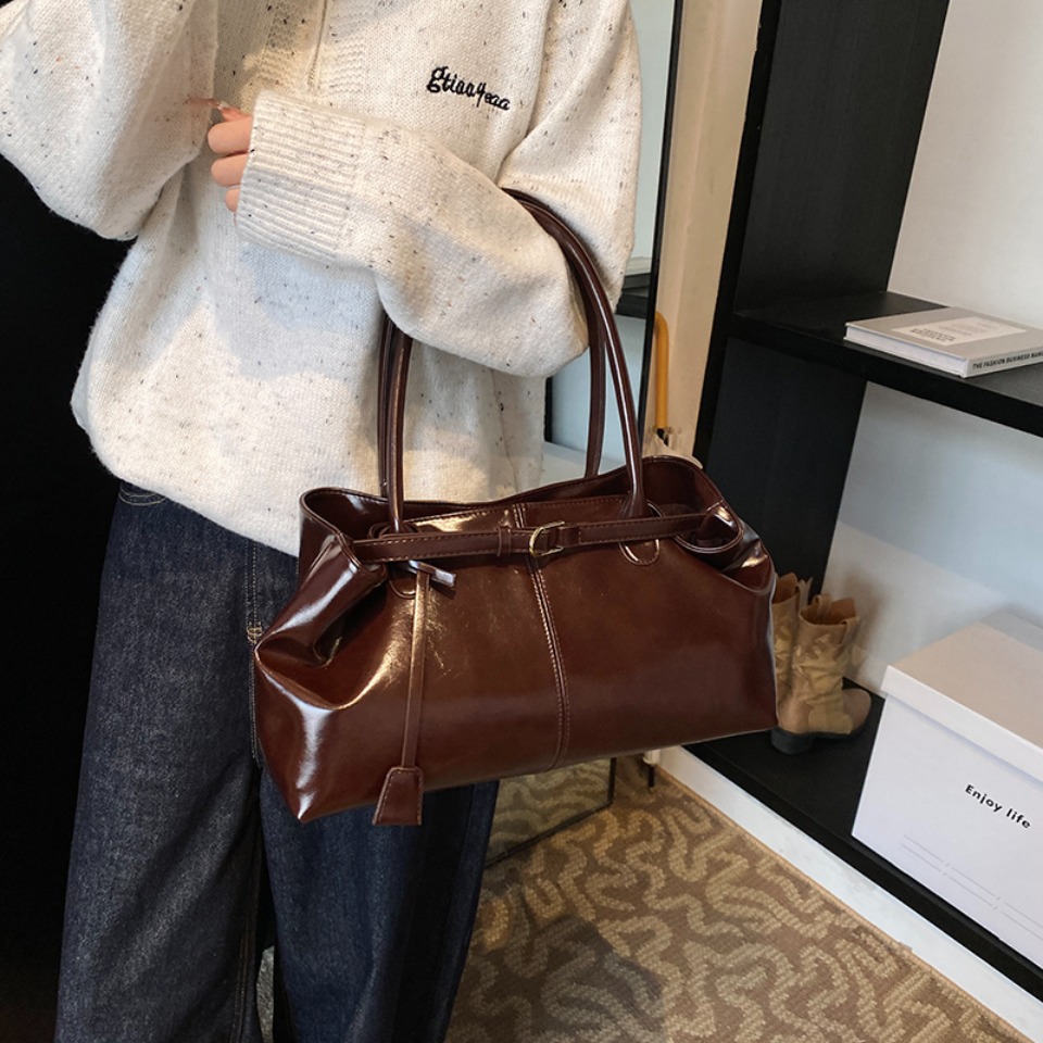 Bolso Hobo de cuero PU con ace - Leather Work Bag Women reseña y precio